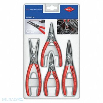 KNIPEX Retaining Ring Plier Set 0 Deg 4 pc, 38UT22