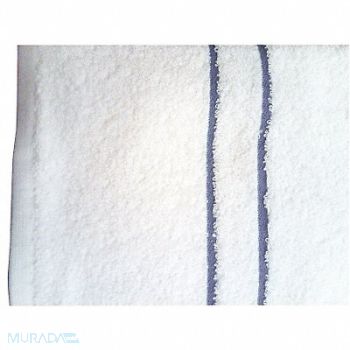 MARTEX Pool Towel White w/Blue Dobby PK12, 38W334