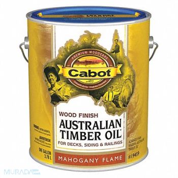 CABOT Stain Mahogany Flame Toned Flat 1 gal., 38Y031