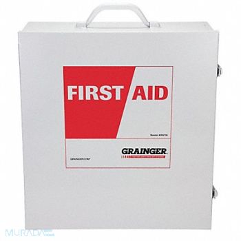 GRAINGER APPROVED Empty First Aid Cabinet Wall Mount Metal, 39N796
