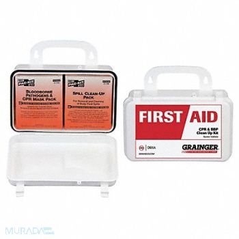 GRAINGER APPROVED Kit Bloodborne Pathogen w/CPR Small, 39N803