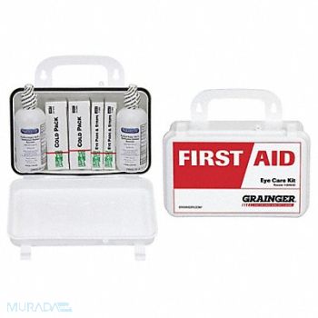 GRAINGER APPROVED Eye Care Kit Bulk White 12 Pcs 2 People, 39N830