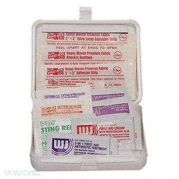 GRAINGER APPROVED First Aid Kit Bulk White 32 Pcs 5 People, 39N833