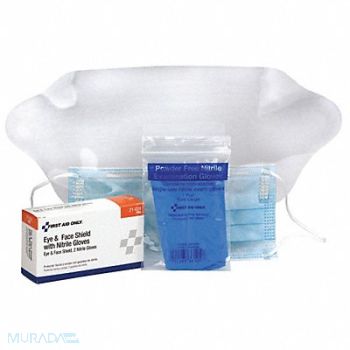 FIRST AID ONLY Eye and Face Shield Clear Polycarbonate, 39P053