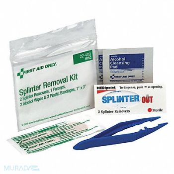 FIRST AID ONLY Splinter Removal Kit 7 Piece White, 39P066