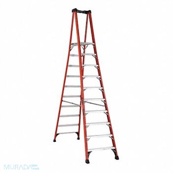 LOUISVILLE Platform Stepladder 9 ft 6 FGL 375 lb., 39RL17