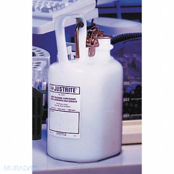 JUSTRITE Disposal Can 1 gal White Polyethylene, 3AW30