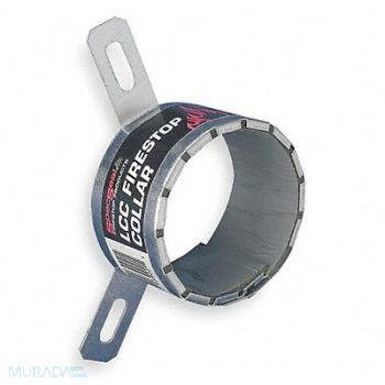 STI Firestop Pipe Collar Silv Steel 2.8 Dia., 3BE66