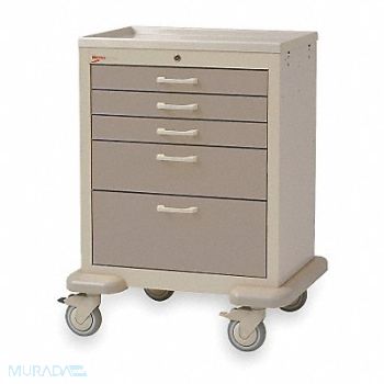 METRO Medical Cart Steel/Polymer Lt./Dk.Taupe, 3CWF1