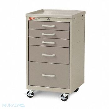 METRO Compact Cart Steel/Polymer Lt./Dk.Taupe, 3CWH8