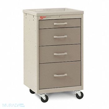 METRO Compact Cart Steel/Polymer Lt./Dk.Taupe, 3CWJ4