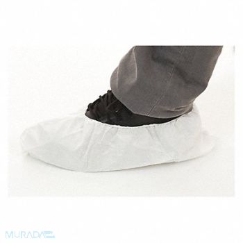 BODYFILTER 95+ Shoe Covers SlipResist 1Size White PK200, 3HKK3