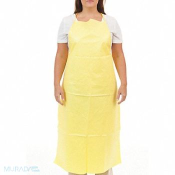 CHEMSPLASH Bib Apron Yellow 46 in L PK100, 3HKP1
