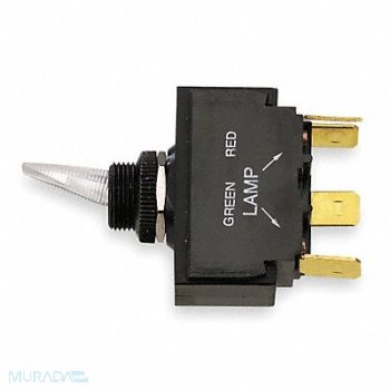 HUBBELL WIRING DEVICE-KELLEMS Lighted Toggle Switch SPST 1/4 in., 3HZ81