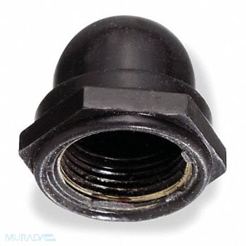 HUBBELL WIRING DEVICE-KELLEMS Push Button Boot Black, 3HZ98