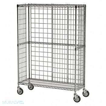METRO Wire Cart 3-Sided 24 in W 48 in L, 3JHR7