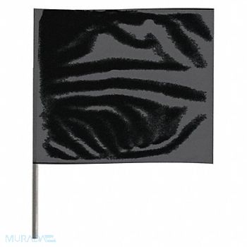 GRAINGER APPROVED Marking Flag 15 Black PVC PK100, 3LVE9