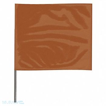 GRAINGER APPROVED Marking Flag 15 Brown PVC PK100, 3LVF2