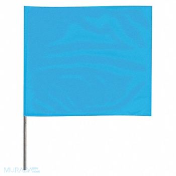GRAINGER APPROVED Marking Flag 15 Glo Blue PVC PK100, 3LVE2