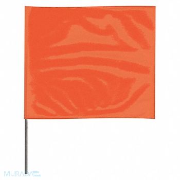 GRAINGER APPROVED Marking Flag 15 Glo Orange PVC PK100, 3LVE5