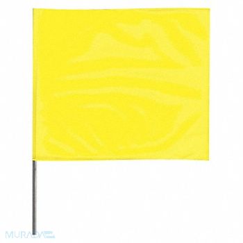 GRAINGER APPROVED Marking Flag 15 Glo Yellow PVC PK100, 3LVC8