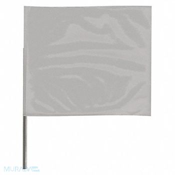 GRAINGER APPROVED Marking Flag 15 Silver PVC PK100, 3LVD8