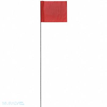 PRESCO PRODUCTS CO Marking Flag Red Blank PVC PK100, 3LUJ1