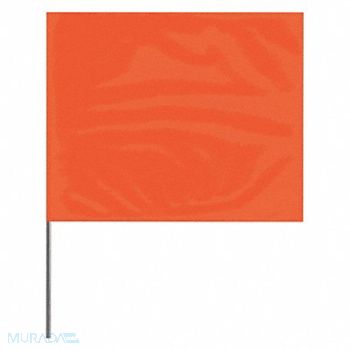 PRESCO PRODUCTS CO E9261 Marking Flag Orange Blank PVC PK100, 8WUK3