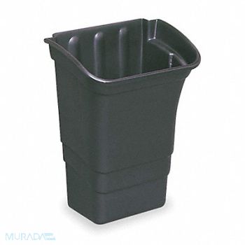 RUBBERMAID COMMERCIAL PRODUCTS Refuse Bin 8 gal Black 12-1/8 in L, 3NE60