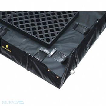 JUSTRITE Decon Berm Hazmat 3 Compartment 8 In., 3PVH6