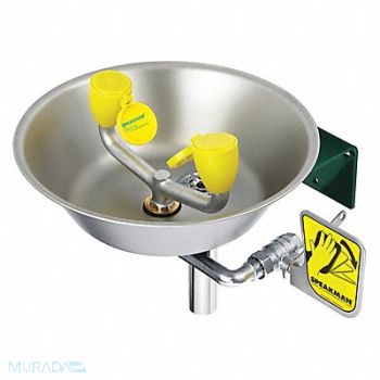 SPEAKMAN Eye/Face Wash Station Wall Mount SS 16 W, 3RVR7