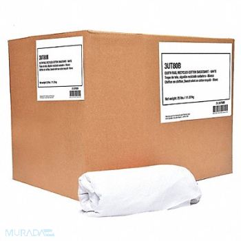 TOUGH GUY Cloth Rag Recycled Cotton Sweatshirt Wht, 3UT80