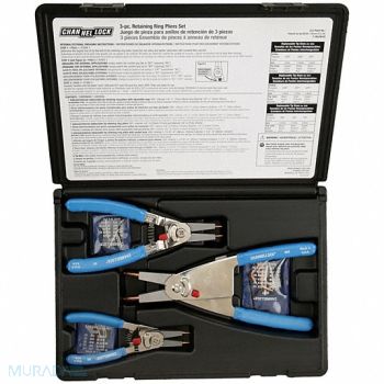 CHANNELLOCK Retaining Ring Plier Set 15 90 Deg 3 pc, 3UWG5