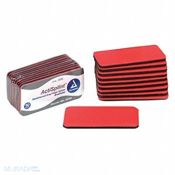 FIRST AID ONLY Splint Red/Charcoal/Gray Foam PK10, 3UZU1