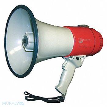 GRAINGER APPROVED Megaphone Dia 7 3/4 In Range 5/8 Mile, 3YML8