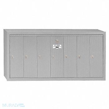 SALSBURY INDUSTRIES Vertical Mailbox 7 Doors Alum, 3YNT8
