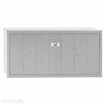SALSBURY INDUSTRIES Vertical Mailbox 7 Doors Alum, 3YNV5
