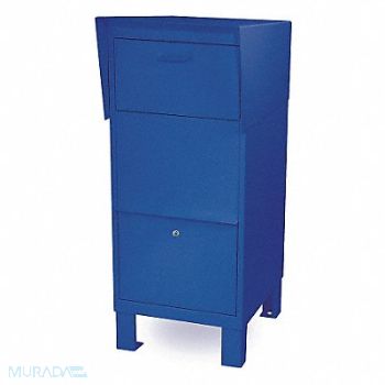 SALSBURY INDUSTRIES D0045 Courier Box Blue, 3YNX6