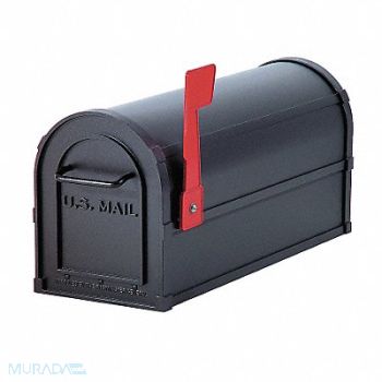 SALSBURY INDUSTRIES D0051 Heavy Duty Mailbox Black 7.5x9.5x20.5 In, 3YNZ1