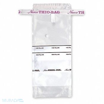 WHIRL-PAK Sampling Bag Polyethylene 4 oz PK100, 407L77