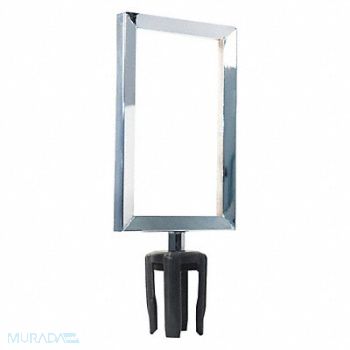 VISIONTRON Sign Frame 11in.Hx7in.L Polished Chrome, 40CK32