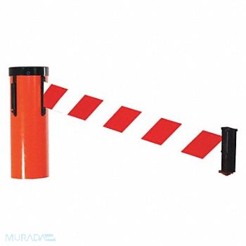 RETRACTA-CONE Barrier Tape Red/White Diagonal 2 lb., 40CK38