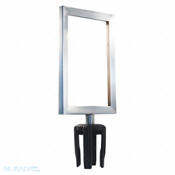 VISIONTRON Sign Frame 11in.Hx7in.L Satin Chrome, 40CK47