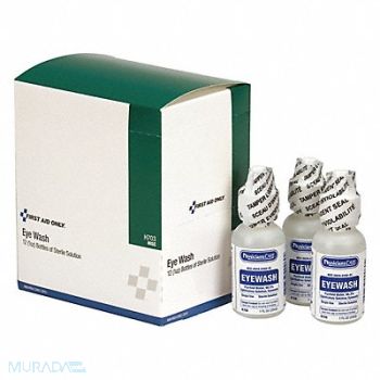 FIRST AID ONLY Personal Eye Wash Bottle 1 oz PK12, 40JH48