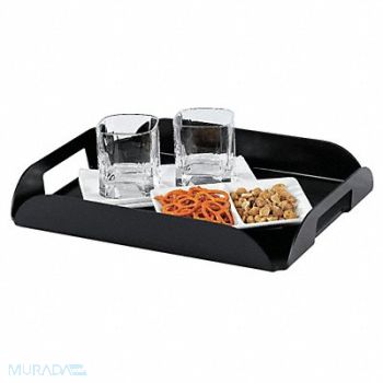 HOSPITALITY 1 SOURCE Coffee Tray Rectangle Black Plastic, 41H541