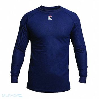 NATIONAL SAFETY APPAREL H3393 FR Long Sleeve T-Shirt Navy 4XL, 41H939