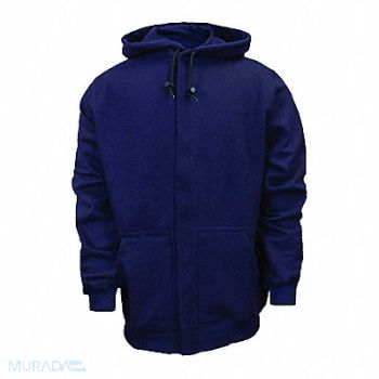 NATIONAL SAFETY APPAREL H3395 FR Zip Hooded Sweatshirt Navy 3XL, 41H956