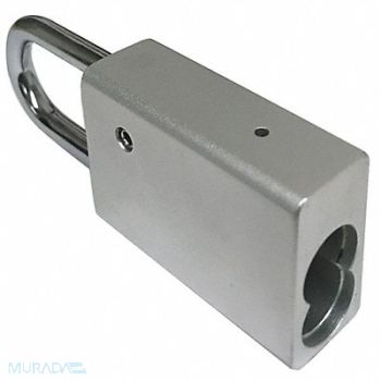 DELTA LOCK Keyed Padlock 11/16 in Rectangle Silver, 429H50