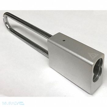 DELTA LOCK Keyed Padlock 11/16 in Rectangle Silver, 429H51