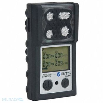 VENTIS MX4 Multi-Gas Detector 4-7/64 H Black, 425Z58